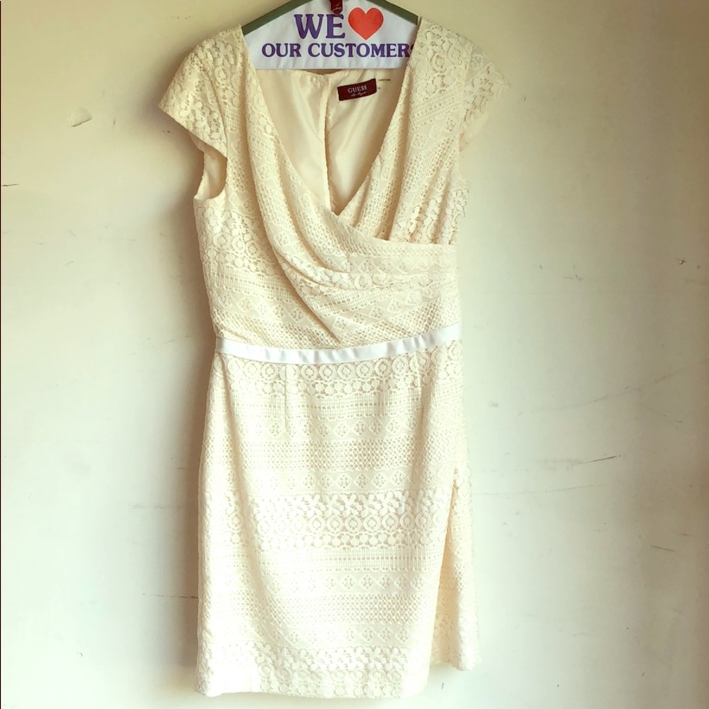 Beautiful antique white crochet Guess dress